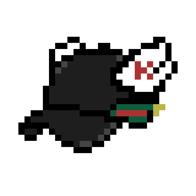 A black hat with wings